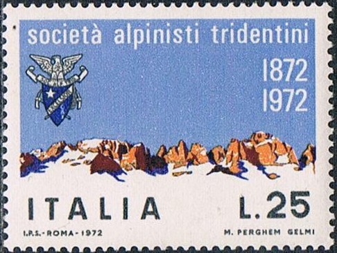 CENTENARIO DE LA FUNDACIÓN DE LA SOCIEDAD DE ALPINISTAS TRIDENTINOS. Y&T Nº 1104