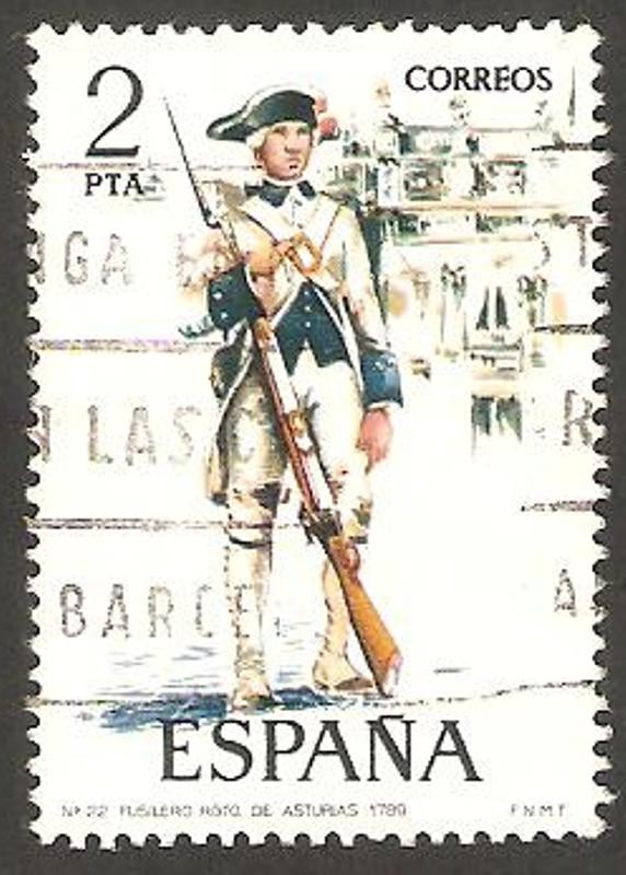 2278 - Uniforme militar de Fusilero del Regimiento de Asturias 1789