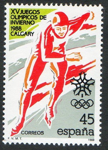 2932- Juegos Olímpicos de invierno 1988 Calgary. Patinaje de velocidad sobre hielo.