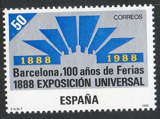 2951- I Centenario de la Exposición Universal de Barcelona. Palacio de Montjuich.