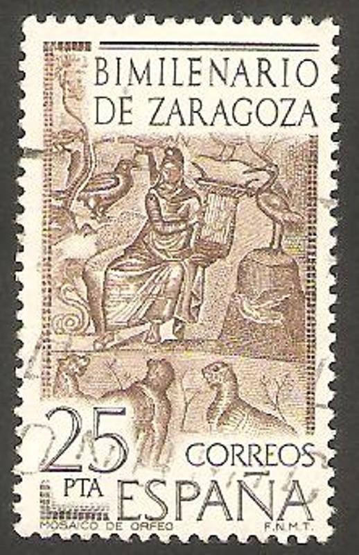 2321 - Bimilenario de Zaragoza, Mosaico de Orfeo