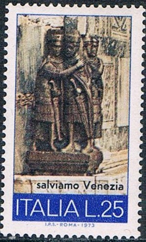 SALVEMOS VENECIA. LOS TETRARCAS. ESCULTURA DEL ANGULO DEL PALACIO DUCAL. Y&T Nº 1133