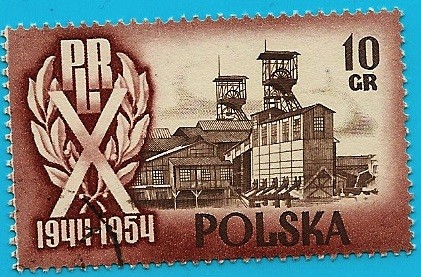 República Popular de Polonia X aniversario  - mina de carbón
