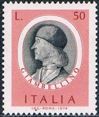 PERSONAJES ITALIANOS. 2º GRUPO. GIOVANNI BELLINI, GIAMBELLINO, PINTOR. Y&T Nº 1177