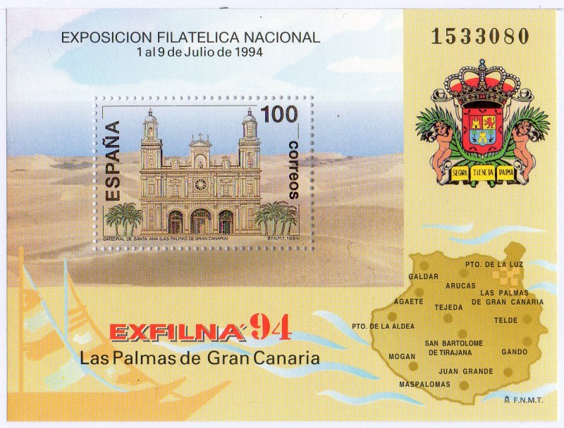 3313- Exposición Filatélica Nacional  EXFILNA '94.