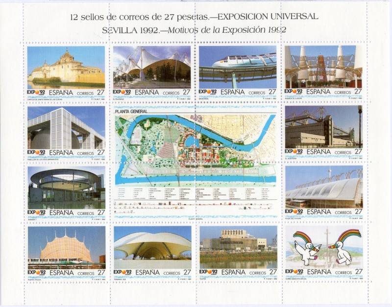 3173/87- Exposición Universal de Sevilla EXPO'92. Minipliego.