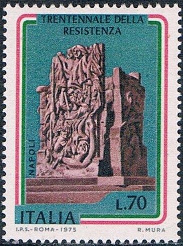30º ANIV. DE LA RESISTENCIA. MONUMENTO EN NÁPOLES. Y&T Nº 1219
