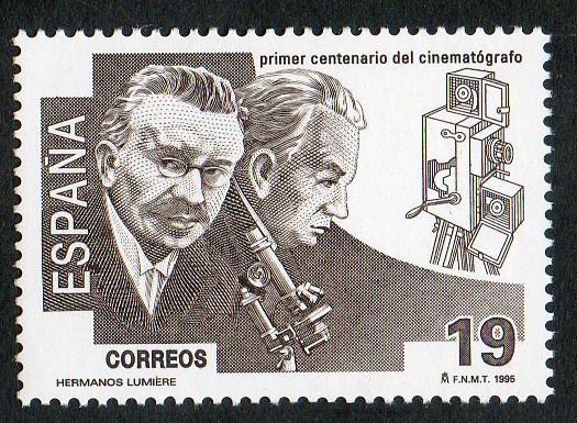 3362- Efemérides. Centenario del cinematógrafo. Hermanos Lumière, Auguste (1862-1954 ) y Louis (1864