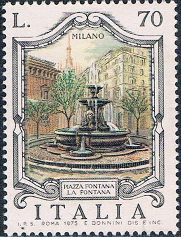 FUENTES CÉLEBRES. PLAZA FONTANA. LA FONTANA, MILAN. Y&T Nº 1238
