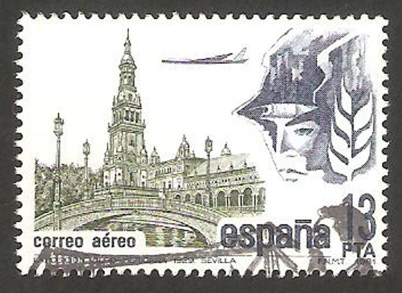 2635 - Exposición Iberoamericana de 1929, Plaza de España en Sevilla