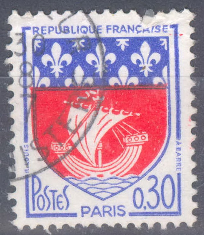 FRANCIA SCOTT 1095 ESCUDO DE ARMAS DE PARIS. $0.2