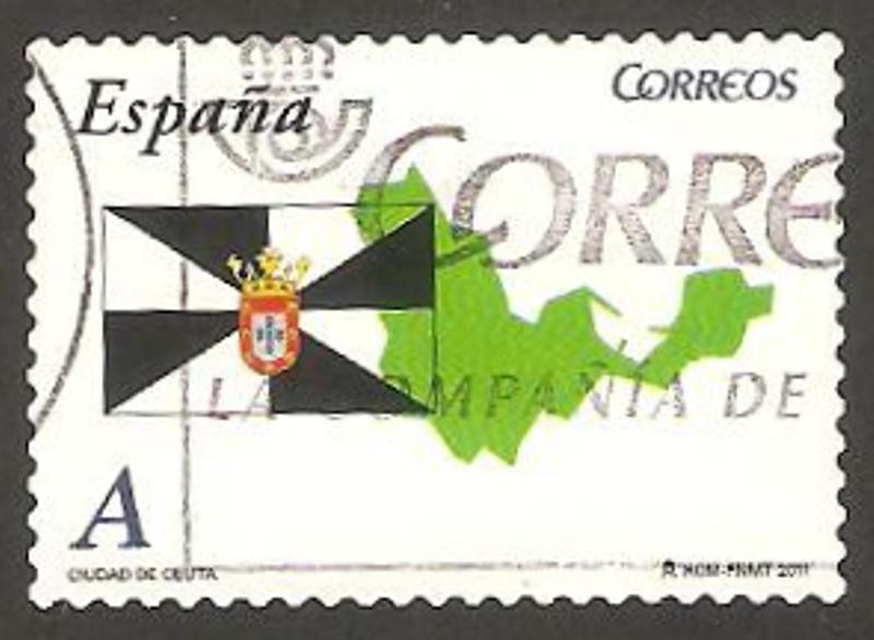 Bandera y Mapa de Ceuta
