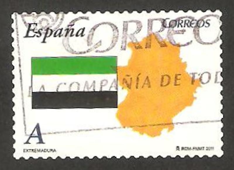 Bandera y Mapa de Extremadura