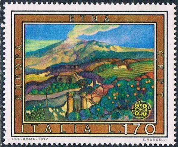 EUROPA 1977. PAISAJES. EL ETNA. Y&T Nº 1299