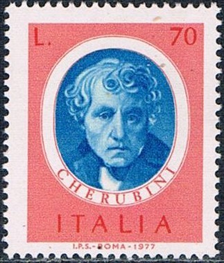 PERSONAJES ITALIANOS. LUIGI CHERUBINI, COMPOSITOR. Y&T Nº 1307