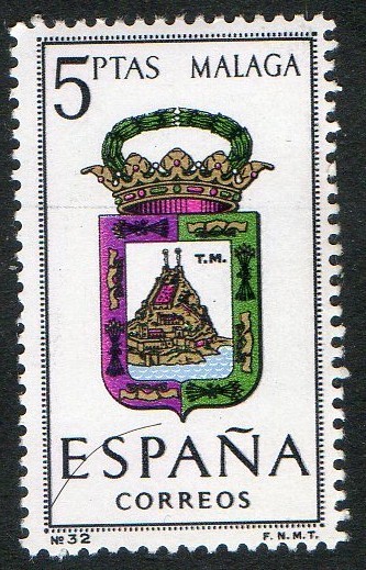 1558-  Escudos de las capitales de provincias españolas. MÁLAGA.