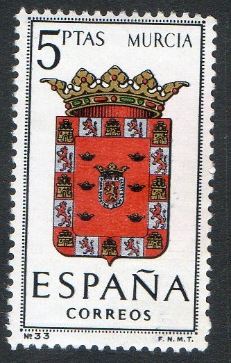 1559-  Escudos de las capitales de provincias españolas. MURCIA.