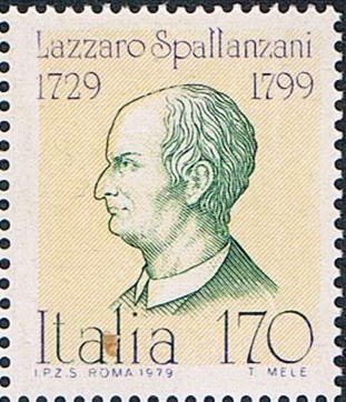 PERSONAJES ITALIANOS. LAZZARO SPALLANZANI, PROFESOR Y BIÓLOGO. Y&T Nº 1388