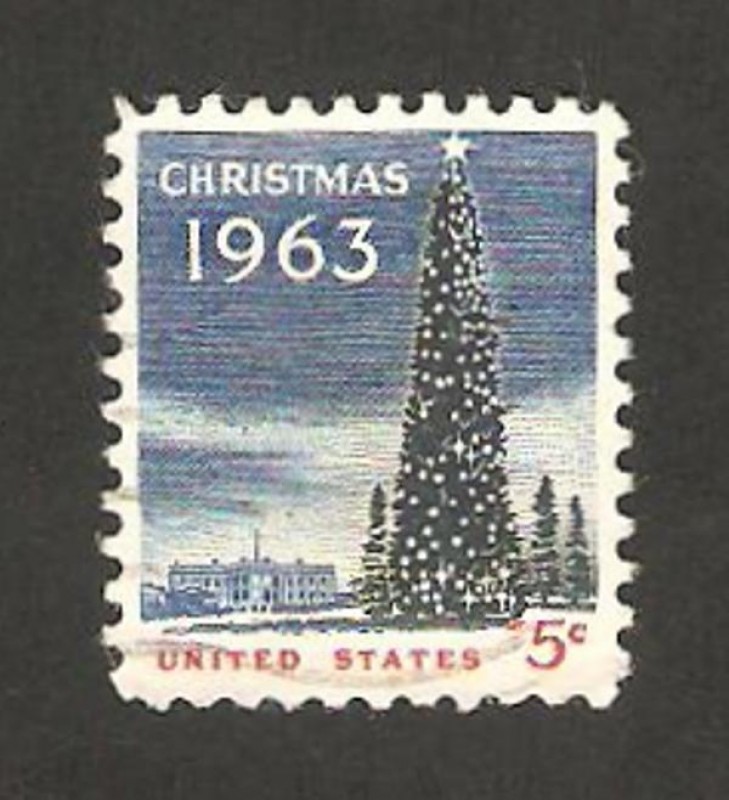 755 - Navidad, La Casa Blanca y árbol de Navidad