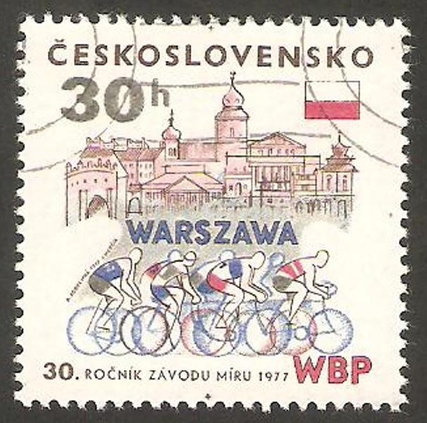 2206 - 30 anivº de la carrera de la paz Varsovia-Berlin-Praga, salida de Varsovia