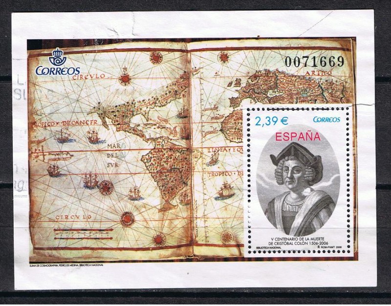Edifil  4234  V Cente. de la muerte de Cristóbal Colón.  