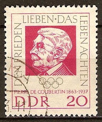 100a.Aniv,de Pierre de Coubertin 1863-1937,(resucitador de los Juegos Olímpicos)DDR