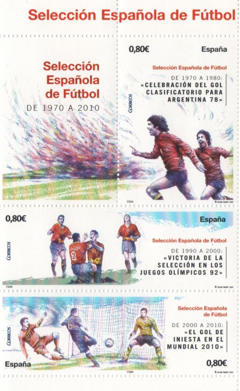 SELECCION ESPAÑOLA DE FUTBOL 1970 al 2010