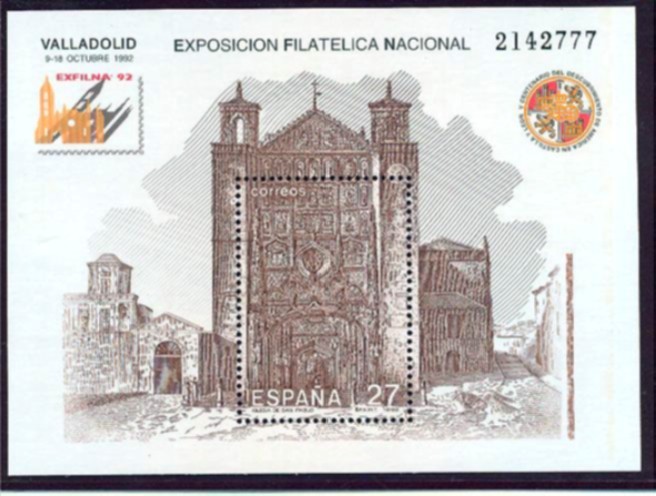 9 de Octubre Exposición Filatelica Nacional Exfilna 92