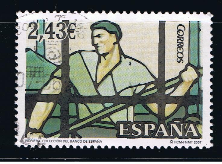 Edifil  4359  Vidireras.  Una de las vidrieras del Banco de España, realizada en 1932 por la Casa Ma