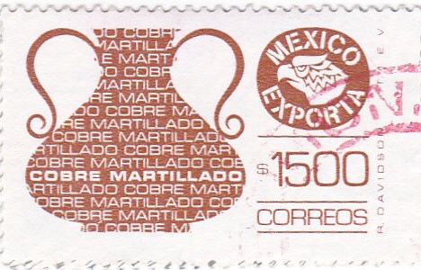 Mexico exporta-cobre martillado