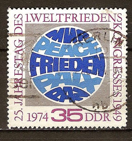 25a. Aniv de la primera Congreso Mundial de la Paz 1949 - 1974(DDR)