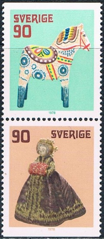 NAVIDAD 1978. JUGUETES ANTIGUOS. Y&T Nº 1027-28