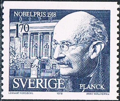 LAUREADOS CON EL PREMIO NOBEL EN 1918. MAX PLANCK, FÍSICO. Y&T Nº 1034