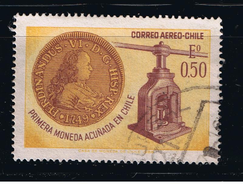 Primera moneda acuñada en Chile