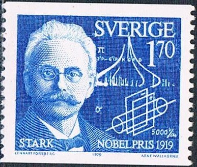 LAUREADOS CON EL PREMIO NOBEL EN 1919. JOHANNNES STARK, FÍSICA. Y&T Nº 1076