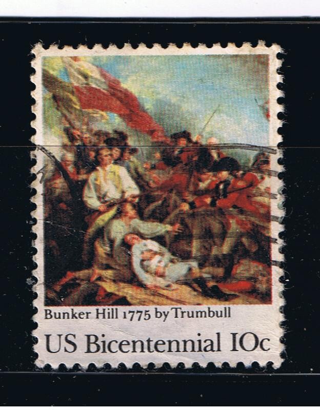 Bunker Hill 1775 by Trumbull  U.S.  Bicentennial