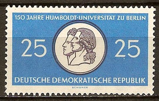 150 años de la Universidad Humboldt de Berlín.Hermanos Humboldt(DDR)