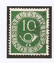 REPUBLICA FEDERAL. 1ª Serie básica. Corneta postal.