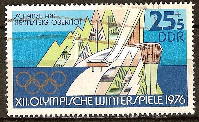 XII.Juegos Olímpicos de Invierno de Innsbruck (1976)pista de salto de esquí-DDR.
