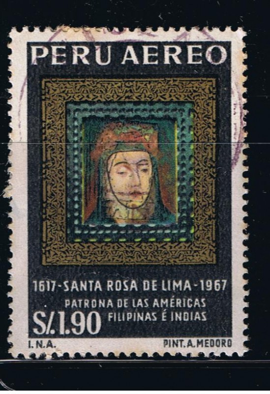 Santa Rosa de Lima.  Patrona de las Américas Filipinas e Indias.  1617 - 1957