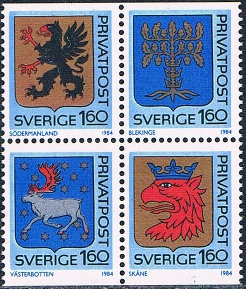 ESCUDOS DE PROVINCIAS 1984. Y&T Nº 1260-63
