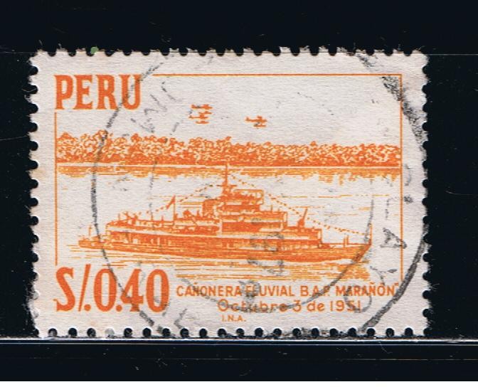 Cañonera fluvial B.A.P. Marañón  3 Octubre 1951