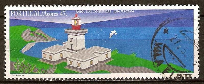Faros en las Azores-Faro de lo Contencioso - Terceira.