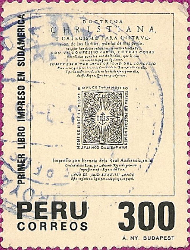 400 Aniv. del Primer Libro Impreso en Sudamérica.