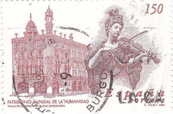 patrimonio mundial de la humanidad-palau de la musica catalana(barcelona)