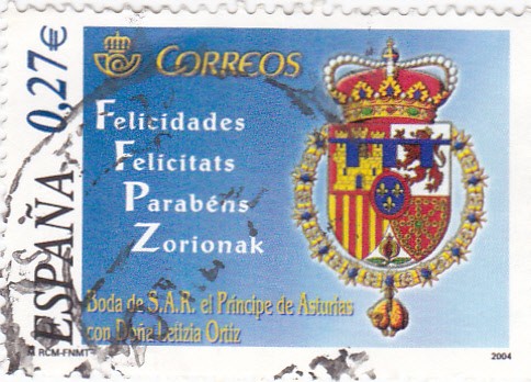 boda s.a.r. el principe de asturias con doña letizia ortiz