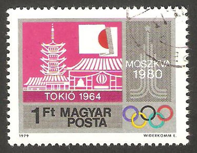 2677 - Olimpiadas Moscu 80, Tokio 1964