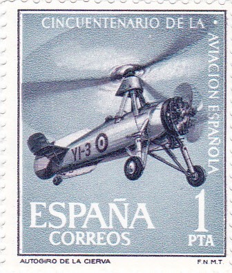 cincuentenario de la aviación española- autogiro de la cierva