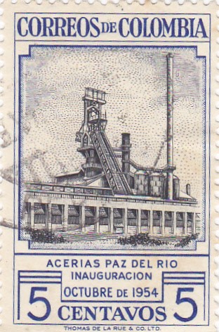 acerias paz del rio inauguracion  octubre de 1954