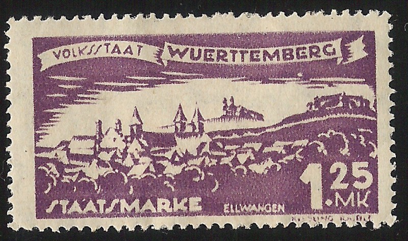 German States-Wurttemberg-View of Ellwangen
